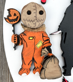 “You Should Leave” Horror Villains Door Sign – Layered Laser-Cut 3D Halloween Decor