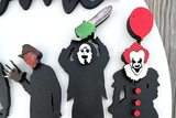 “You Should Leave” Horror Villains Door Sign – Layered Laser-Cut 3D Halloween Decor