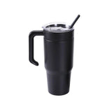 30oz tumbler with handle in black
