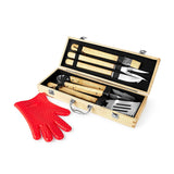 BBQ grill set in open case