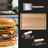 Engraveable rubberwood burger board