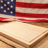 Maple cutting board with juice groove