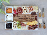 Marble charcuterie board personalized with engraving