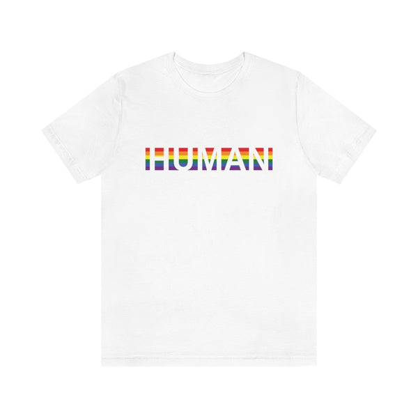 HUMAN Gay Pride Rainbow Flag LGBTQIA+ T-Shirt