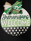 Welcome Shenanigans St Patricks - Door Hanger