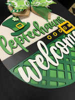 Leprechaun's Welcome St Patricks - Door Hanger