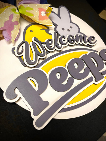 Welcome Peeps - Door Hanger